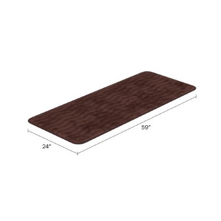 Hastings Home Microfiber Memory Foam Bathmat, Oversized Padded Nonslip Accent Rug for Home, Wave Pattern (Chocolate) 663439QKU